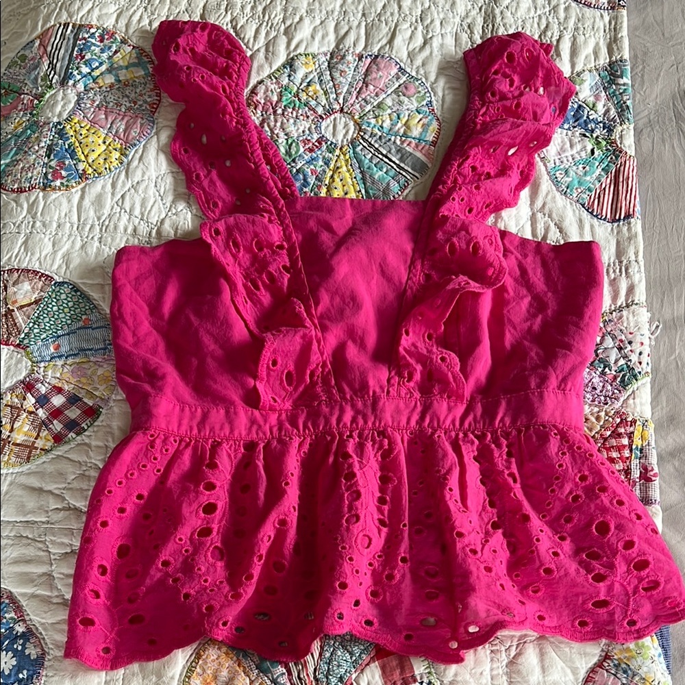 Banana republic ruffle tank top